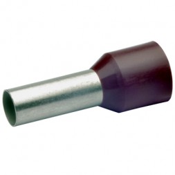 Наконечник втулочный изолир. 0,14мм2, длина втулки 8мм (цв. ряд 2, цвет коричневый)