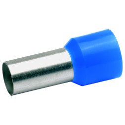 Наконечник втулочный изолир. 0,75мм2, длина втулки 8мм (цв. ряд 2, цвет голубой)