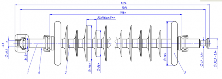 Изоляторы ЛК-70/110-В-4 УХЛ1